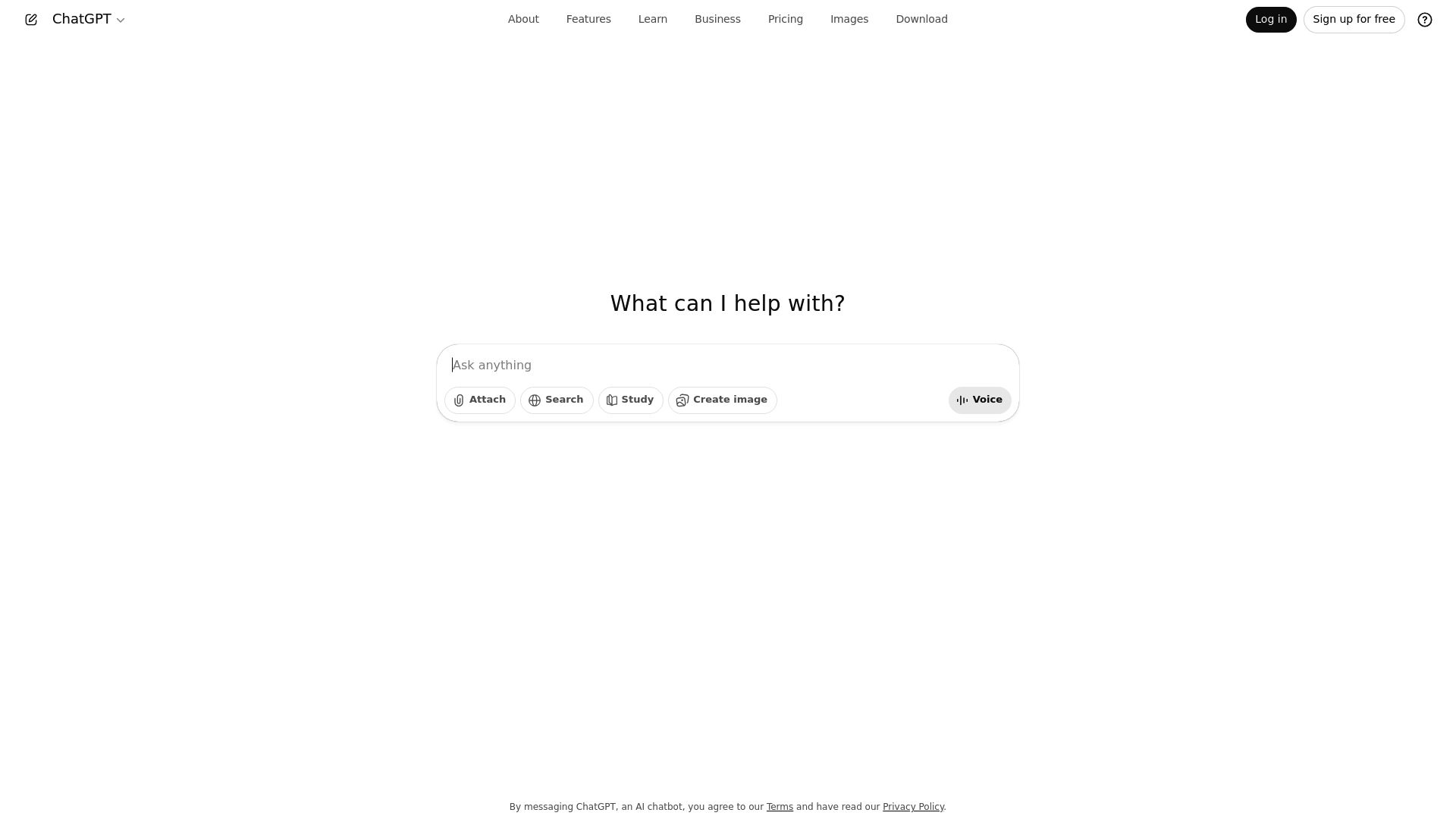 ChatGPT interface