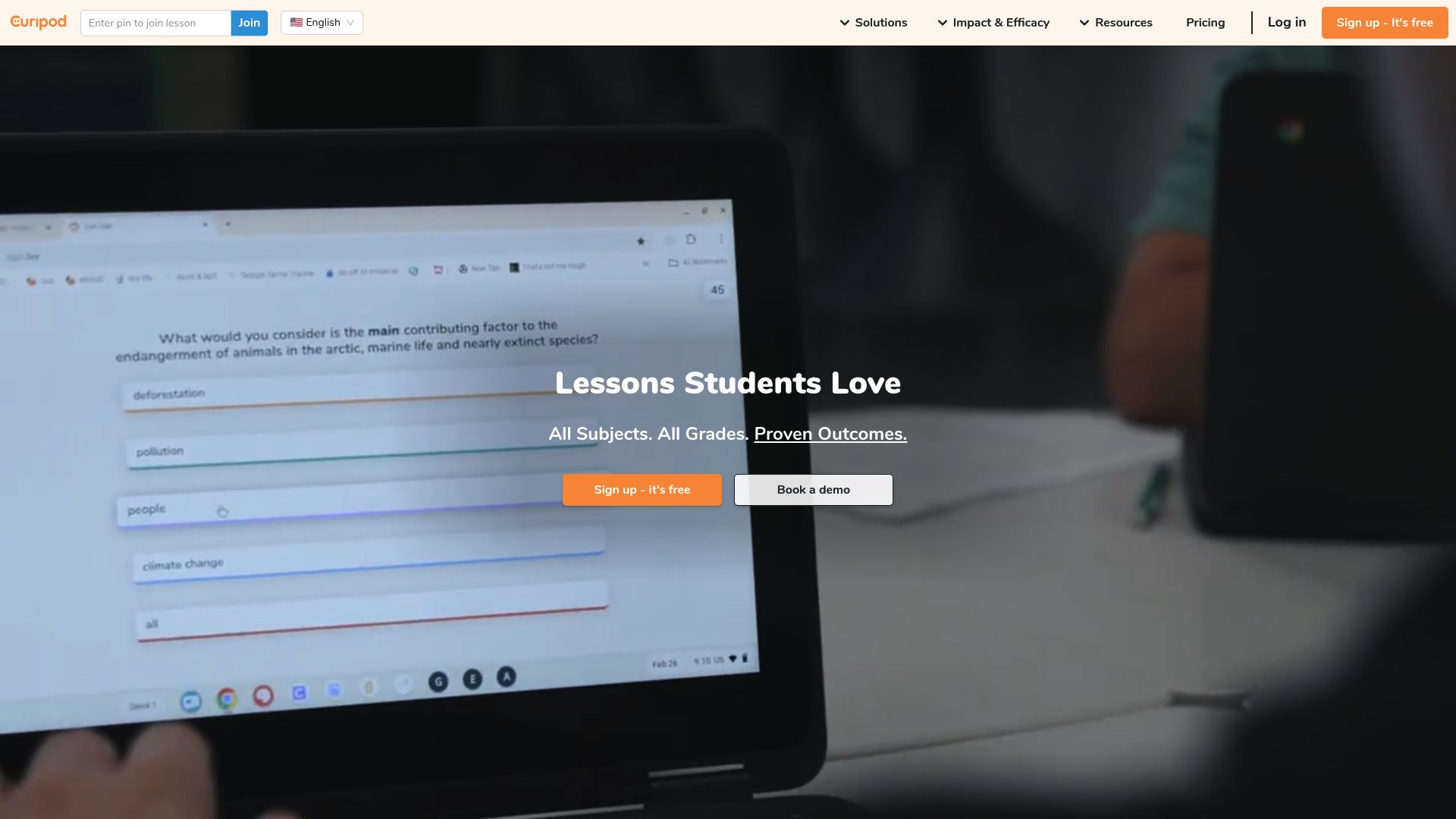 Curipod interface