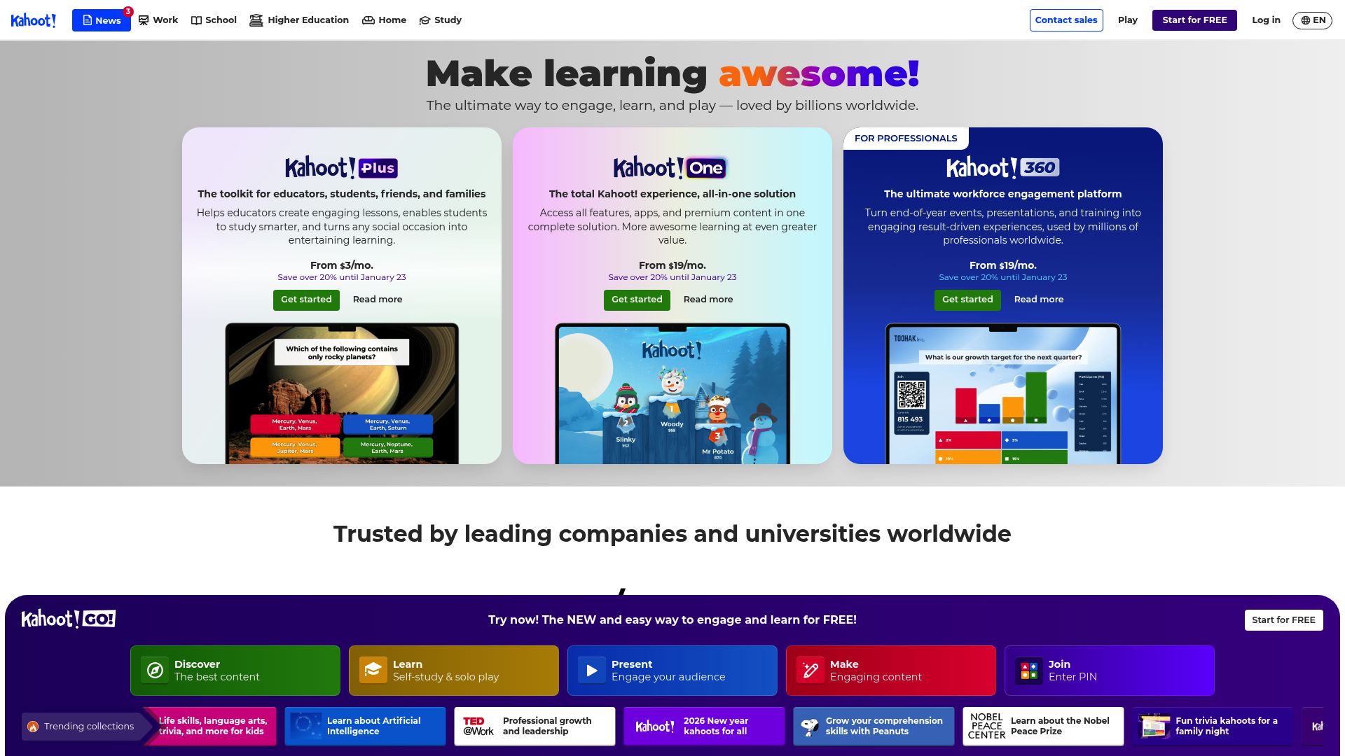 Kahoot! interface