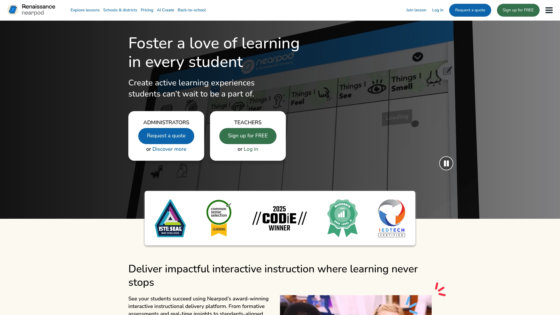 Nearpod interface