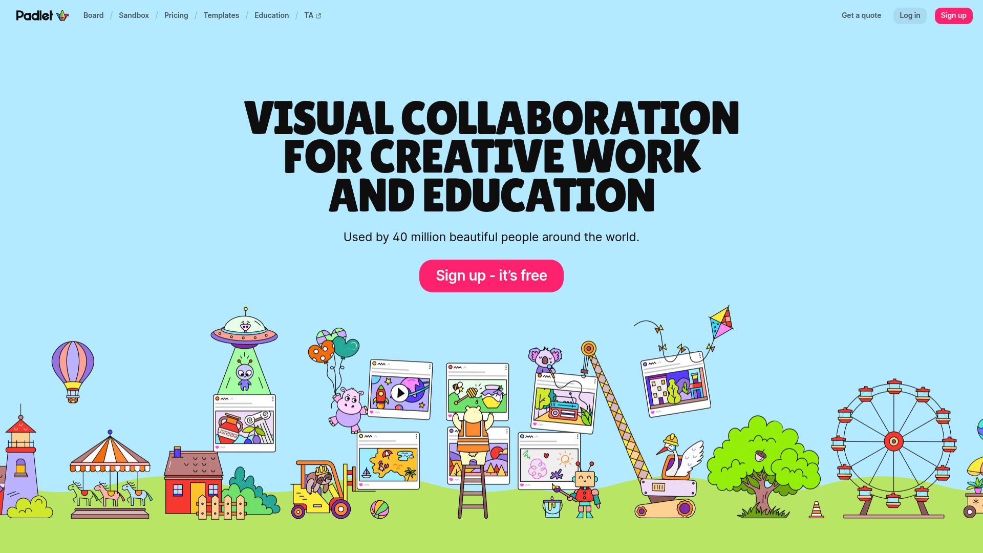 Padlet screenshot